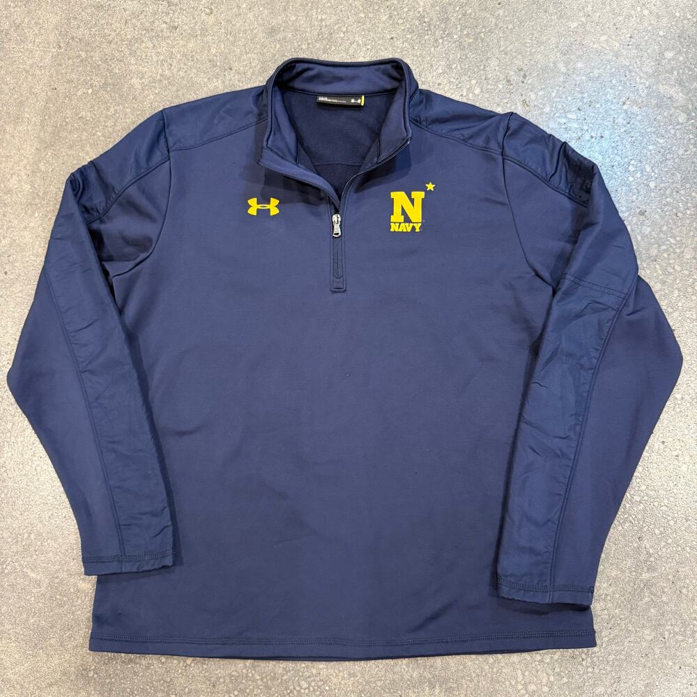 Under Armour Navy Midshipmen Beat Army Quarter Zip Sweater Naval Academy Size L
